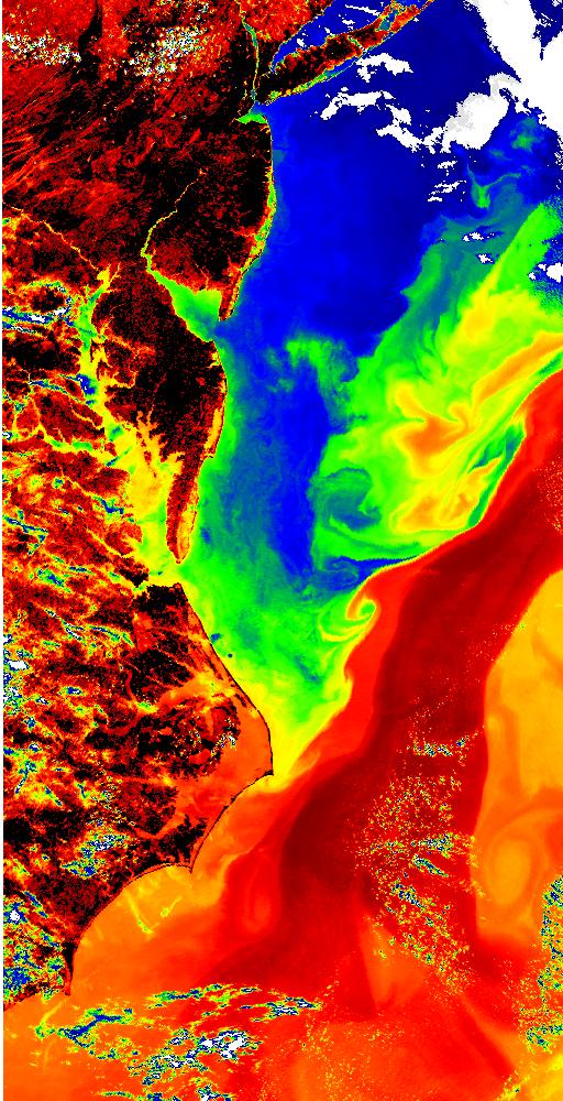 Imagem de satélite da zona de