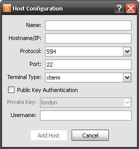 Escolha um protocolo a utilizar, por exemplo SSH ou Telnet.