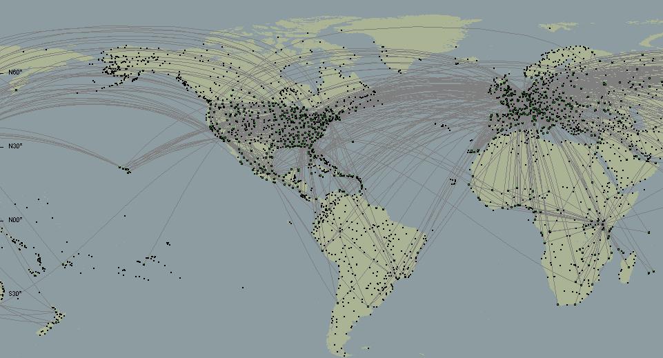 TIPOS DE REDE (network) Route Map SkyTeam Rotas, voos codeshare