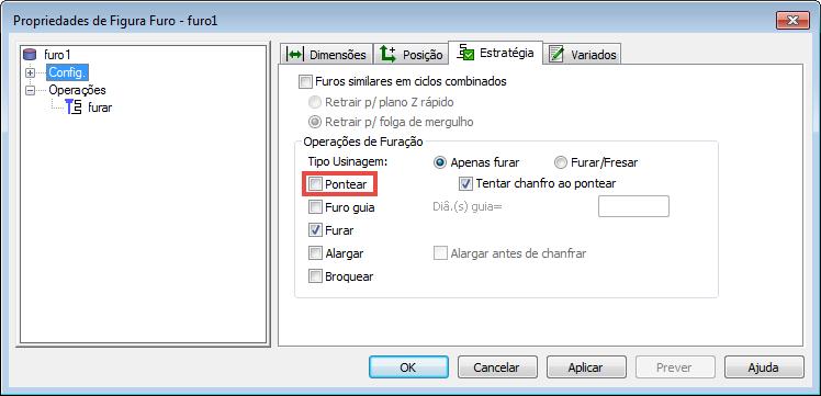 3 No diálogo Propriedades: a Selecione a ficha Estratégia b Desmarque a opção Pontear c Clique OK. 4 Selecione o passo Percursos no painel Passos.