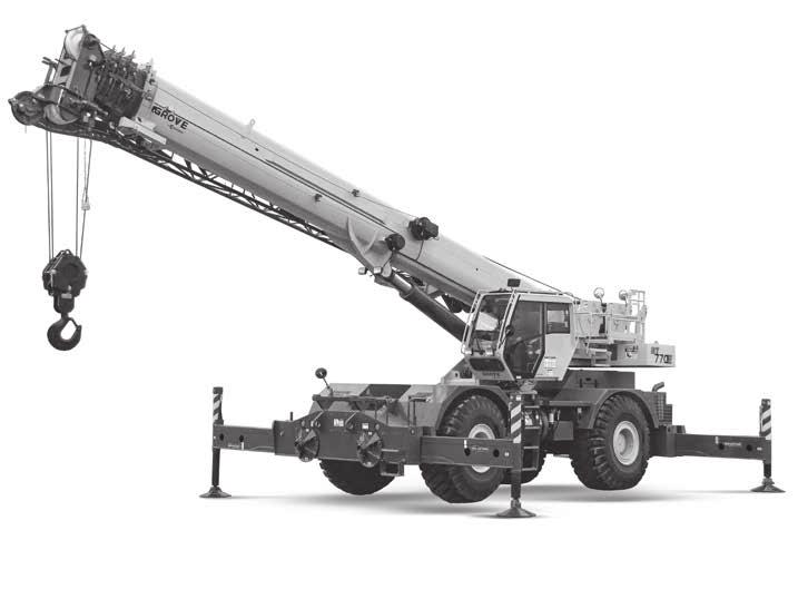RT770E benefits The robust five-section MEGAFORM synchronized boom provides outstanding capacity and superior productivity.
