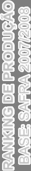 RANKING DE PRODUÇÃO BASE: SAFRA 2007/2008 MOAGEM DE CANA-DE-AÇÚCAR Estado Moagem (t) 1º São Paulo 296.246.124 2º Paraná 40.375.063 3º Minas Gerais 35.723.246 4º Alagoas(*) 29.000.000 5º Goiás 21.078.