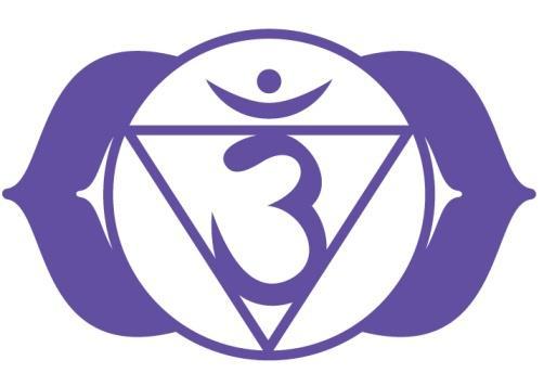 6º Chakra - Chakra Frontal (Ajna) Localização No meio da testa, entre as sobrancelhas. Tem um vórtice posterior. Mantra OM Cor Azul índigo Espiritualidade, devoção, intuição.