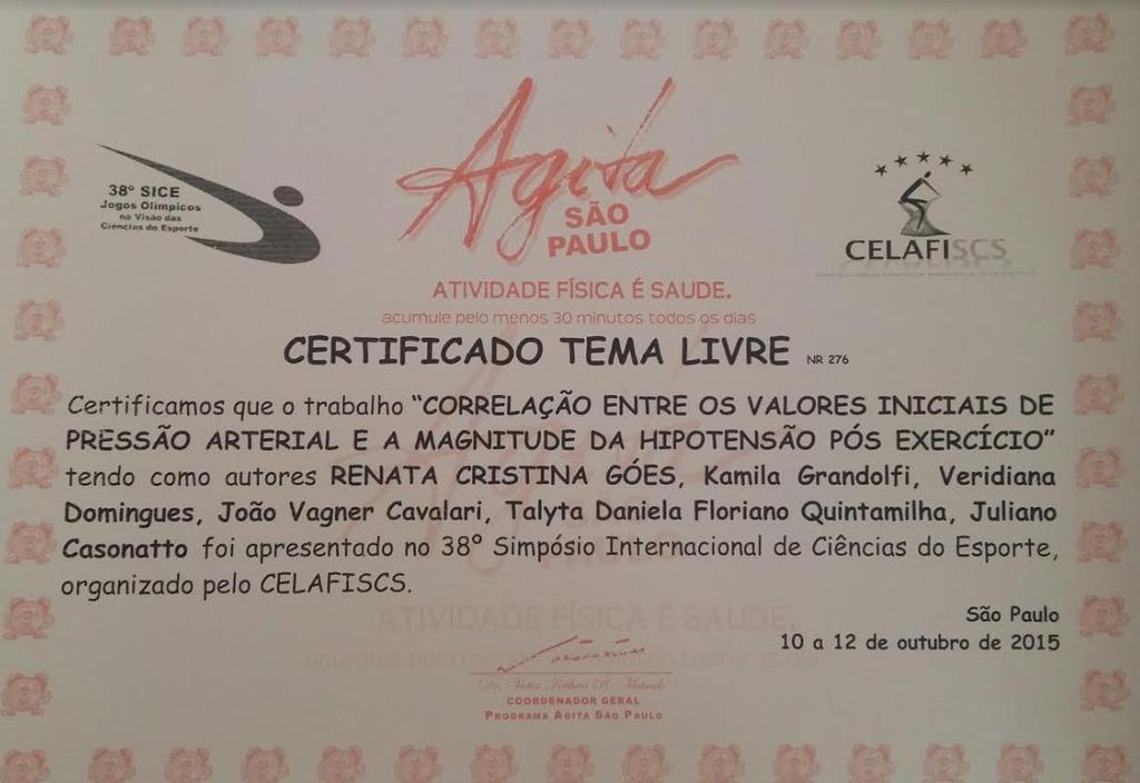 ANEXO A Certificado de trabalho