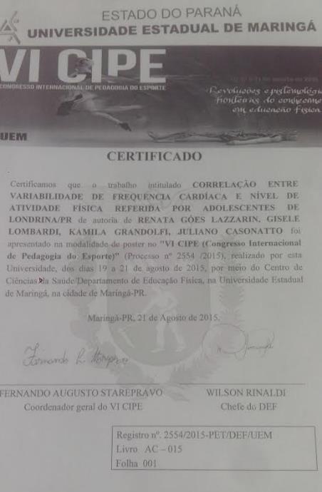 ANEXO B Certificado de trabalho