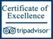 TRIPADVISOR Certificado de Excelência 2016, 2015, 2014,