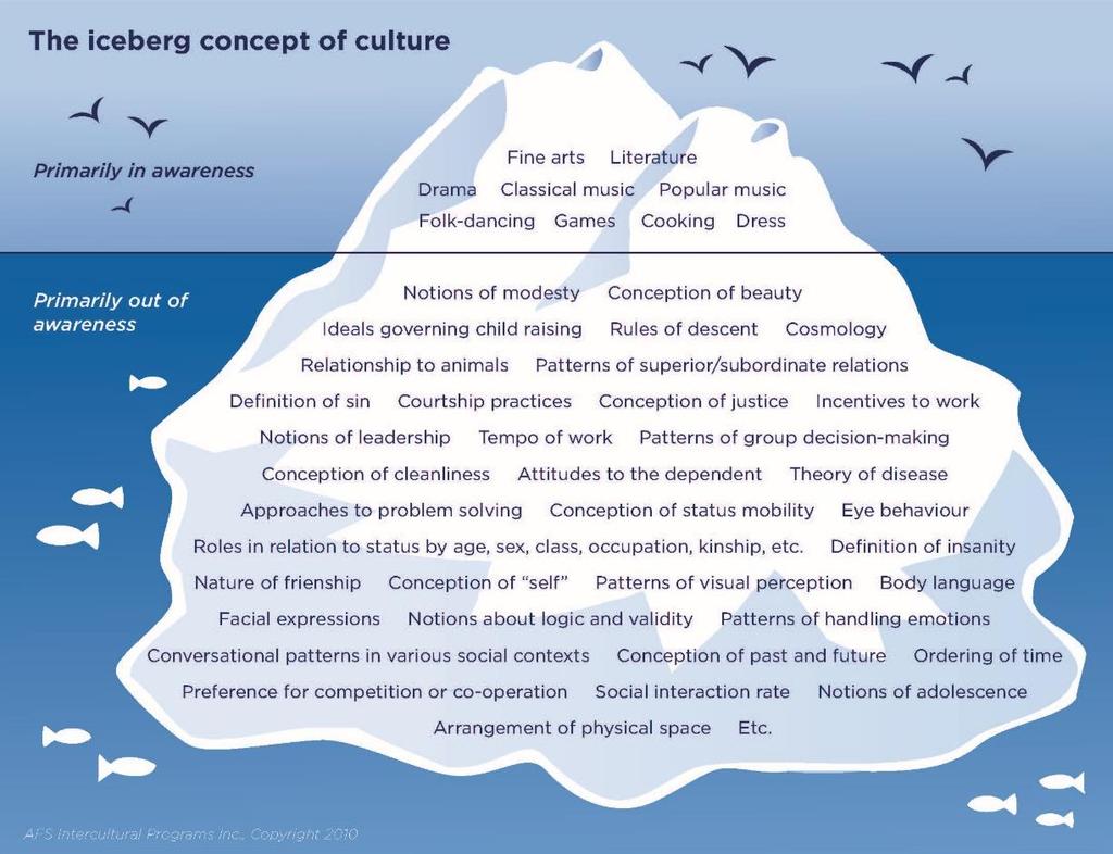 ENTENDENDO MODELOS DE CULTURA O AFS utiliza três principais modelos que nos ajudam a representar o que a cultura é: o iceberg, a cebola e a árvore.
