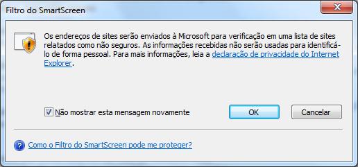 Segurança: i. Excluir Histórico de Navegação:Apresenta uma janela que permite ao usuário marcar os itens que deseja excluir do computador: 1. Arquivos de Internet Temporários 2. Cookies 3.