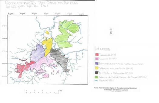 nascimento e moradia foram representados em mapas.