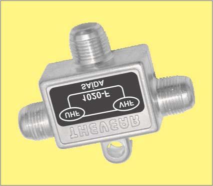 MISTURADORES 20.3 - MISTURADOR PARA UHF - CÓD. 8192E Número de entradas Faixa Impedância de entrada Impedância de saída R.O.E. Atenuação de passagem Atenuação entre bandas Dimensões Peso ESPECIFICAÇÕES TÉCNICAS 2 UHF (banda IV + banda V) 75 75 < 1,5 < 1,0 db >40dB 115x125x90mm 310 g 20.