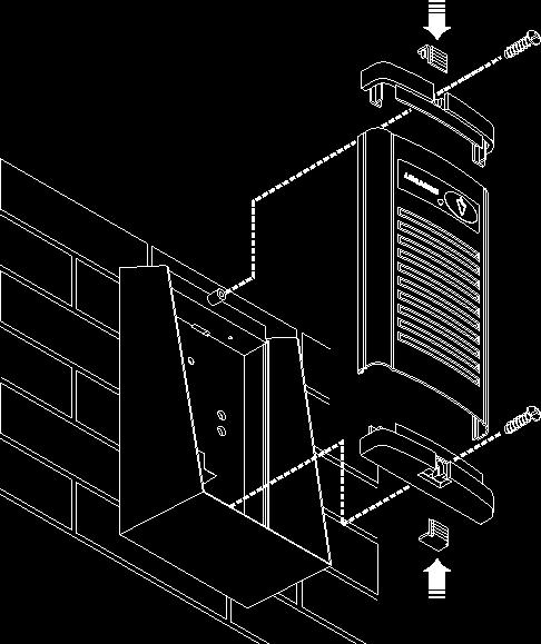 FIO 110V/ 127V 220V ESQUEMA PARA LIGAÇÃO EM 110V/127V 0V FIGURA 2 - Fixar a base do interfone à parede com as buchas e os parafusos