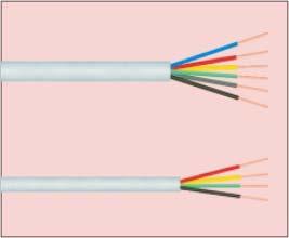 FIOS E CABOS 1.0 - LINHA DE CABOS PARA SEGURANÇA 1.1 - CABO BRANCO PARA ALARME 30 - COBRE NÚ É indicado na conexão de centrais de alarmes aos sensores.