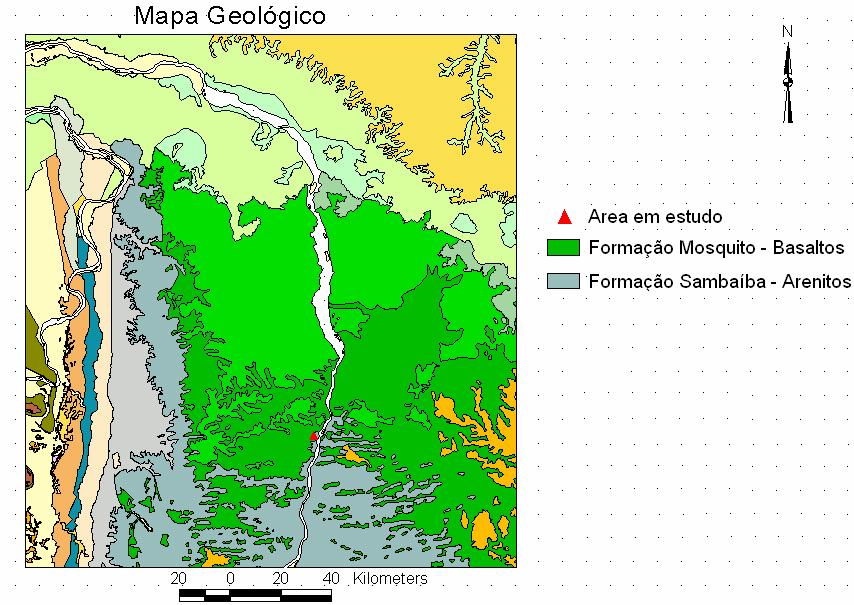 37 Figura 4 - Mapa geológico da área em estudo (Fonte: CPRM, 2004). 3.5.