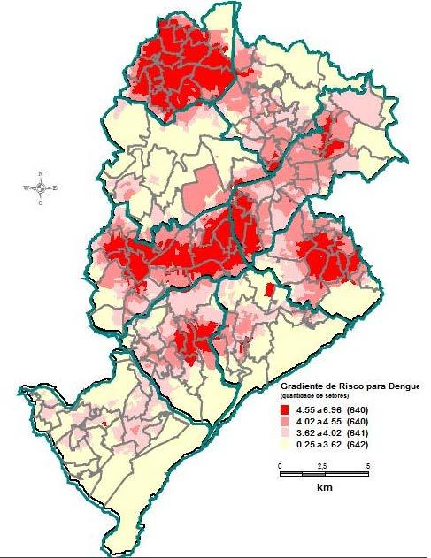 FIGURA 3 Gradiente de risco para ocorrência de