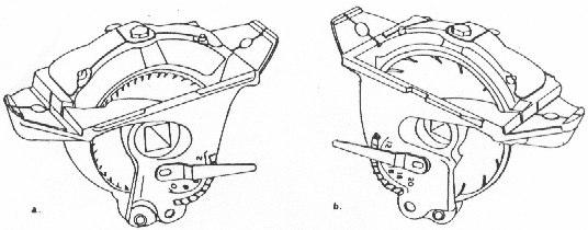 Figura 78 - Dosador de sementes de discos alveolados. a: sementes menores.