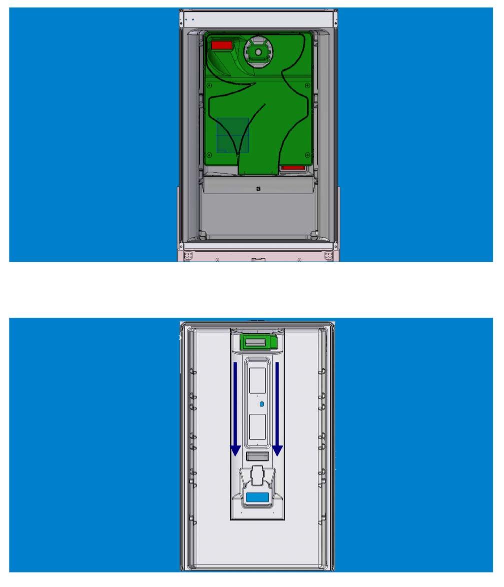 O ciclo termodinâmico é fechado graças às recuperações de ar do frigorífico (Fig 3) e do congelador (Fig 2), onde o ar aquecido após a troca térmica é arrefecido e desumidificado pela bateria.