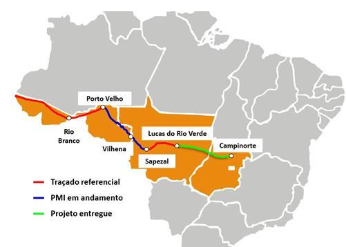 Expansão da Malha Ferroviária (PIL) Bioceânica: Campinorte/GO - Lucas do Rio