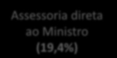 Estrutura AS ALTERNATIVAS ENCONTRADAS NA ESPLANADA Assessoria direta ao Ministro (19,4%) Subordinado ao Secretario