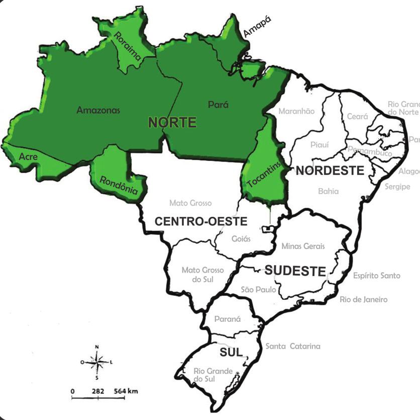 CILPR 2013 - SECTION 5 Figura 1: Localização geográfica da região Norte do Brasil com destaque para os Estados do Amazonas, Pará e Amapá 4.