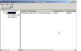 7 - Navegue ate o Gerenciador de Licenciamento da area de trabalho remota (Iniciar - Ferramentas