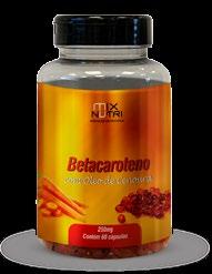 Betacaroteno Rico em Vitamina A; Promove a pigmentação da pele; Acelera o