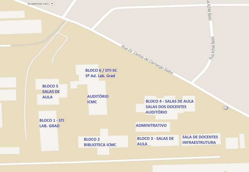 Mapa do ICMC Campus Área 1 Campus Área 2 Mapas apenas para