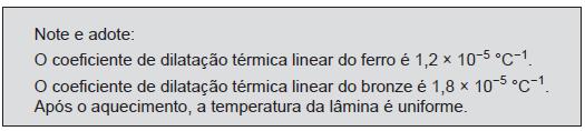 24. (USCS 2014) Um anel de cobre deve ser encaixado sem folga em um disco de alumínio, conforme mostra a figura.