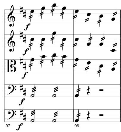 5.8 Glissando A palavra indica ao executante que deve escorregar o dedo sobre a corda, de uma nota a outra (o que permite que todos os sons interpostos sejam ouvidos).