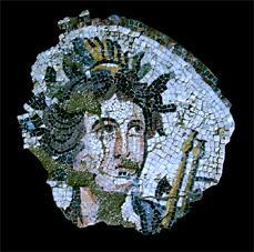 Mosaico com representação de figura masculina proveniência: Balquis. Síria cronologia: Época Romana.
