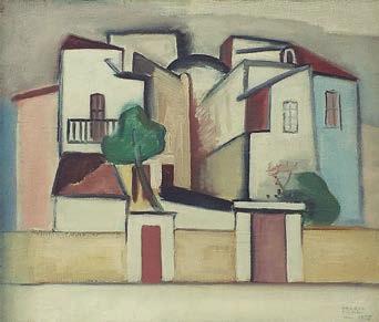 91 - Mario Zanini (1907-1971) Casario 47 x 56 cm assinada canto