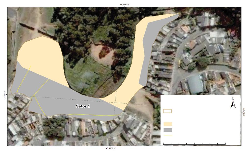 Mapeamento de áreas de risco marginais a rodovias na RMSP meândrico e assoreado com aproximadamente 1,5 m de largura e margens com 2 m de altura (Figura 10).