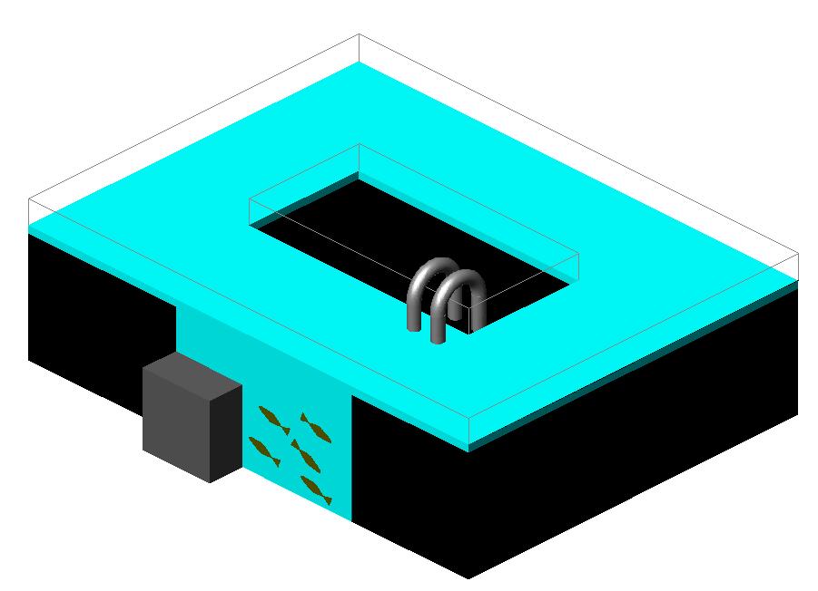 3 3.2 A Bancada de Testes Para realização dos testes em laboratório, utilizou-se como aparato experimental um aquário retangular de 200 x 150 x 50 cm (Figura. 1). FIGURA 1.