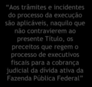 RESPOSTA LEI DE EXECUÇÃO FISCAL (LEI Nº 6.830/80) NÃO SE APLICA O CÓDIGO DE PROCESSO CIVIL IMEDIATAMENTE POR QUÊ? Por força do disposto no art.