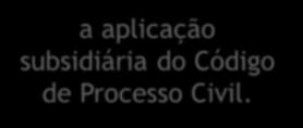 1º: a aplicação subsidiária do Código de