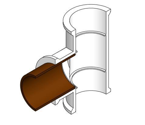 MONTAGEM DA BASE DA MESA INSTRUÇÃO DE MONTAGEM Na montagem do equipamento, a cada passo, certifique-se que o cano encoste totalmente na parede interna da conexão, como mostrado na figura 4; Figura 5