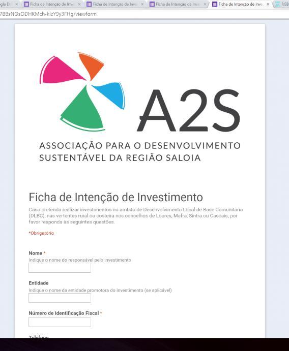 Ficha de Intenção de Investimento Disponível em www.a2s.