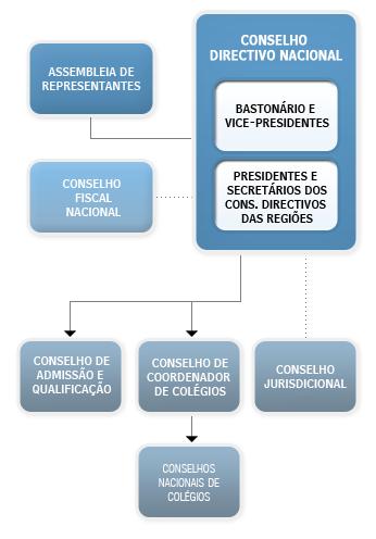 ORGANIZAÇÃO Órgãos Nacionais e REGIONAIS Órgãos Nacionais Assembleia magna Bastonário e Vice-Presidentes Assembleia de Representantes Conselho Diretivo Nacional Conselho Fiscal Nacional