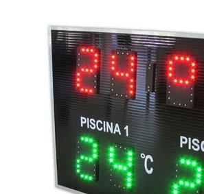 18cm digit display to see hours and temperature alternately. Two 18cm digit displays to visualize 2 different temperatures (pool 1 and 2). Includes 3 temperature probes.