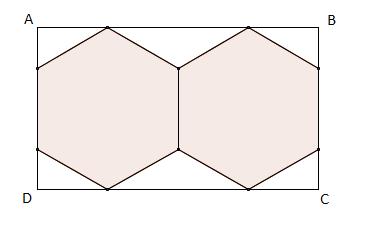 Sugestão: Construa um ladrilhamento do retângulo por triângulos, através da construção de segmentos paralelos aos lados do retângulo e do hexágono. QUESTÃO 6.