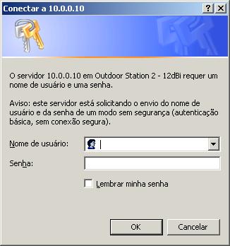 6. Configuração 6.1. Acesso ao equipamento Certifique-se de que seu computador esteja configurado com o modo IP Estático (manualmente) na rede 10.