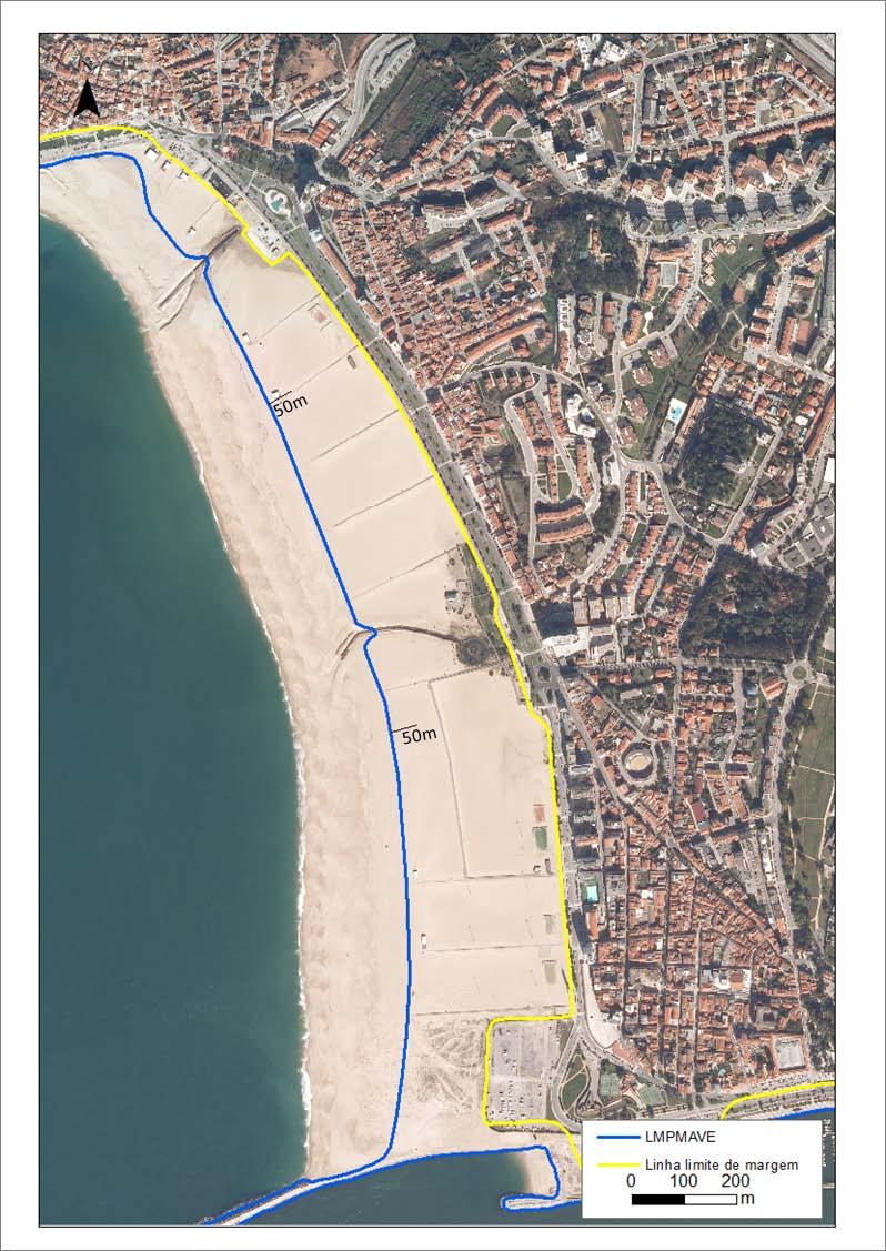 Fig.6 Demarcação da LMPAVE, e da linha limite da margem nas praias de Buarcos e Figueira da Foz. IGO 2011 6.