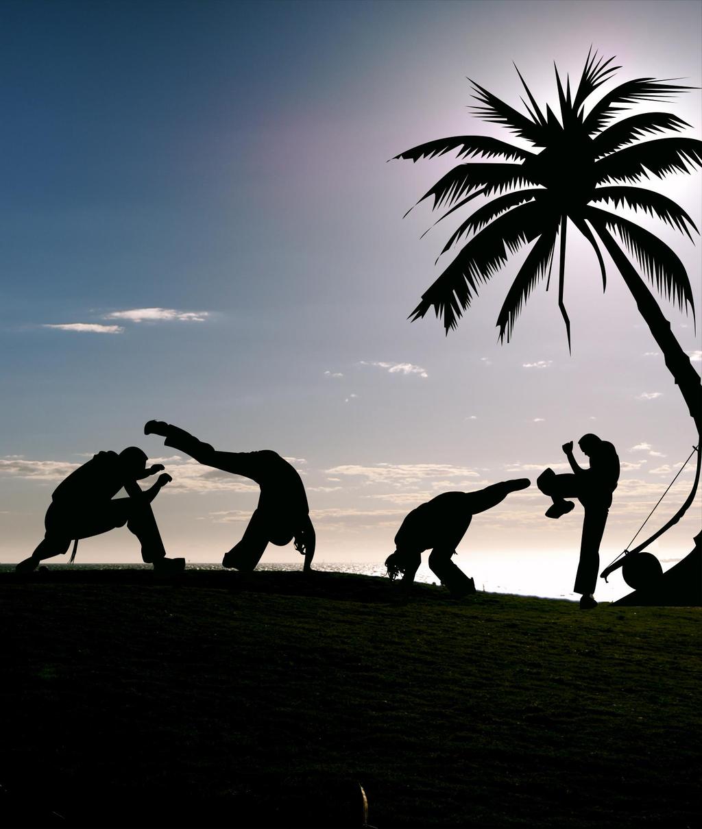 A capoeira é uma expressão cultural brasileira que mistura arte-marcial, esporte, cultura popular e música.