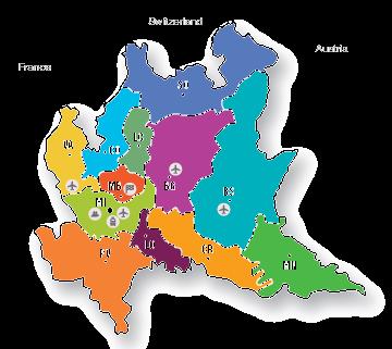 LOMBARDIA - PERFIL População: 9,7 milhões PIB: 300 bilhões Área: 24