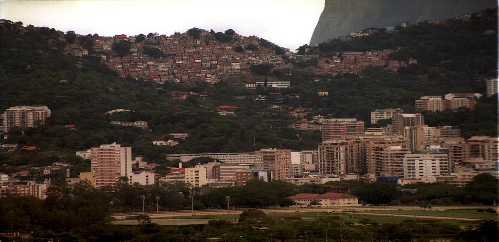 .. And at night: favela more iluminated