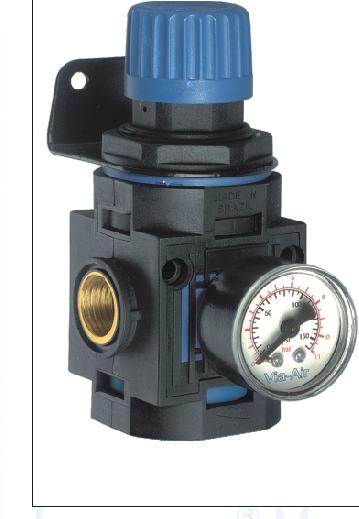 1/2 Faixa de Pressão: 0-11 bar Temperatura de Trabalho: -10º a 50º C Fluído: Ar comprimido Elemento Filtrante: 20 microns (standard) Conexão do Manômetro: G.