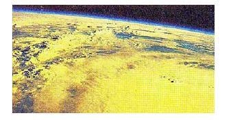 Espessura da atmosfera Atmosfera ~30 km ~90% do peso da atmosfera em