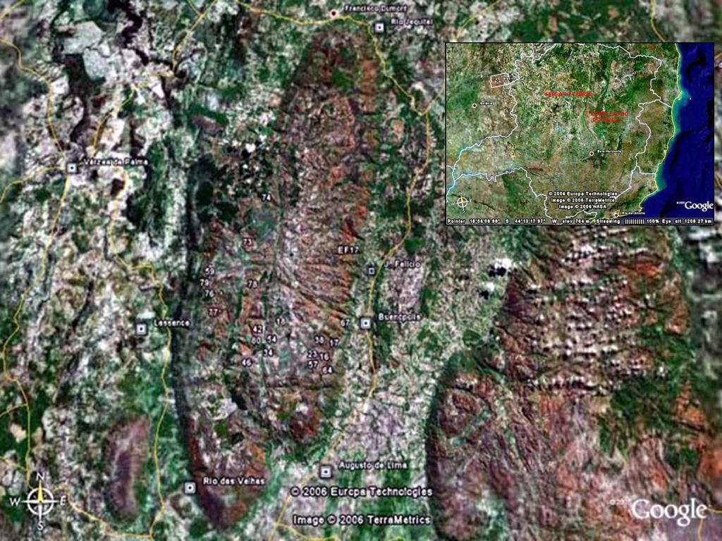Introdução: localização e dados ambientais A região da Serra do Cabral localiza-se no médio vale sanfranciscano em Minas Gerais, entre as bacias dos rios das Velhas e Jequitaí, dos quais é divisor de