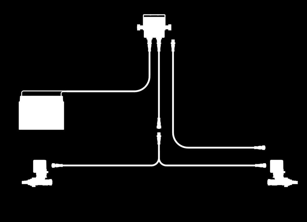 Atuada eletricamente por válvula de esfera com um fluxo de 2,0 GPM e queda de pressão de 5 PSI.