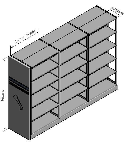 O sistema de armazenagem de estantes rolantes KX consiste essencialmente numa bateria de estantes assentes em charriot's que deslizam sobre rail's galvanizados fixos ao pavimento.