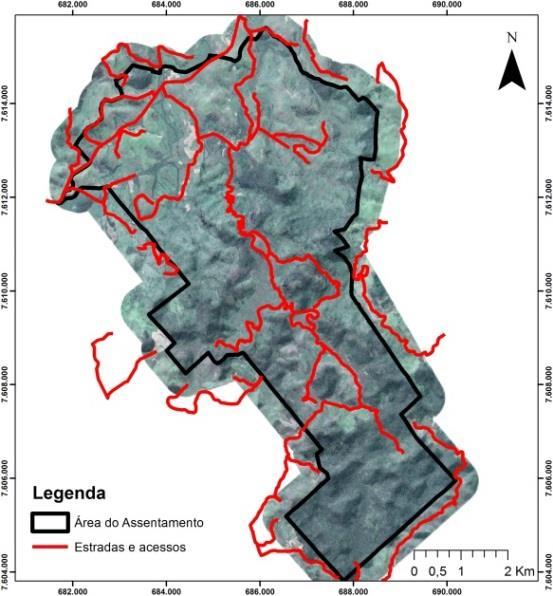 MAPAS SUBSIDIÁRIOS: MATERIAL E MÉTODOS Mapas Subsidiários para escolha dos pontos de alocação dos perfis para coleta de Solos: (a)imagem de